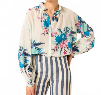 Alix Of Bohemia Poet Juneberry Blouse In White Juneberry In Multi