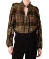 Alix Of Bohemia Poet Lily Blouse In Gold Gilded In Multi
