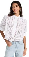 Alix Of Bohemia Rhiannon Star Anglaise Blouse In Arctic