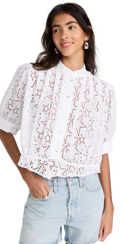 Alix Of Bohemia Rhiannon Star Anglaise Blouse In Arctic