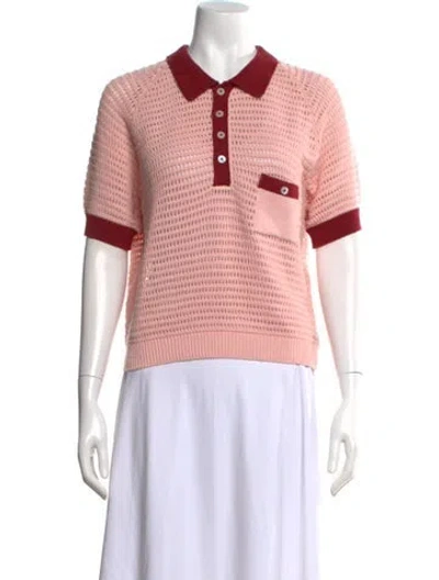 Pre-owned Alix Of Bohemia Short Sleeve Polo In Pink