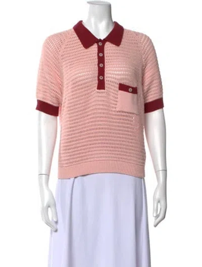 Pre-owned Alix Of Bohemia Short Sleeve Polo In Pink