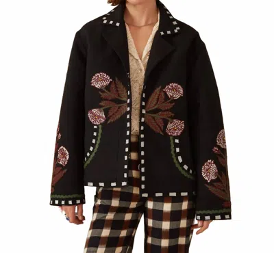 Alix Of Bohemia Western Bloom Jacket In Black In Multi