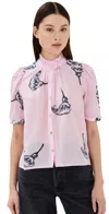 Alix Of Bohemia Winn Calla Lily Shirt Pink In Pink