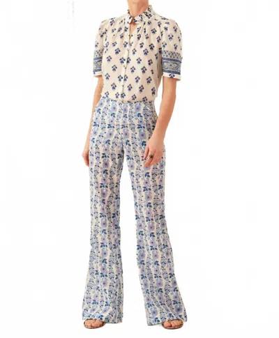 Alix Of Bohemia Winnie Bhutti Shirt In Ivory Indigo