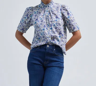 ALIX OF BOHEMIA WINNIE LUNA FLOWER SHIRT IN WHITE LUNA