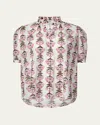 Alix Of Bohemia Winnie Shirt Trumpet Lily In Multi - Size X-large In White