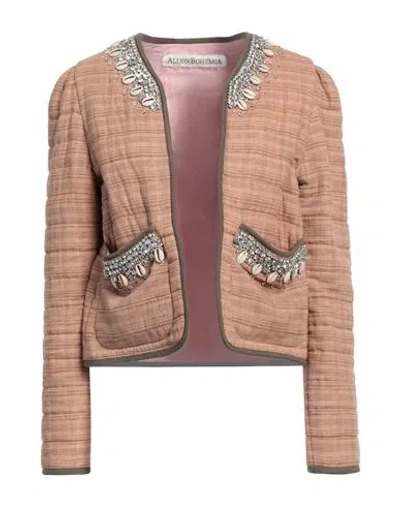 Alix Of Bohemia Woman Jacket Light Brown Size M Cotton In Beige