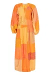 Alix Of Bohemia Women's Celeste Sari Dress In Orange Mango In Multi