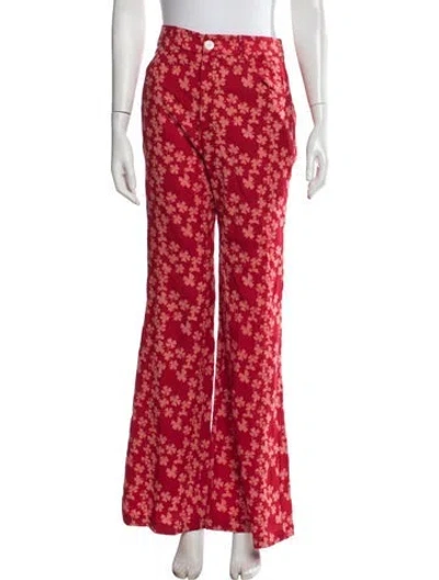Pre-owned Alix Of Bohemia Wool Flared Pants In Red