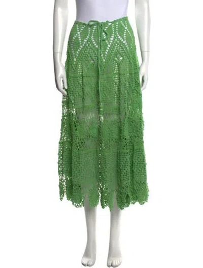 Pre-owned Alix Pinho Midi Length Skirt In Green
