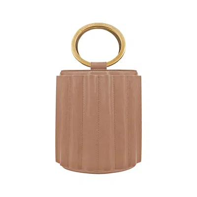 Alkeme Atelier Women's Neutrals Water Metal Handle Bucket Bag - Nude In Brown
