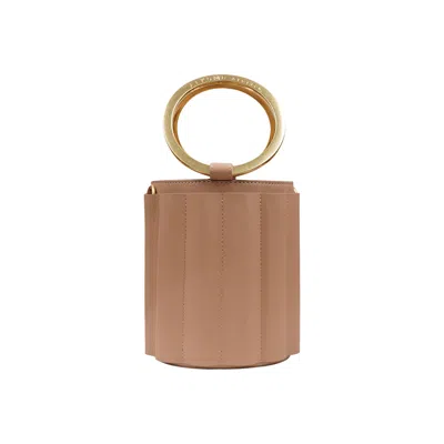 Alkeme Atelier Women's Neutrals Water Metal Handle Small Bucket Bag - Nude In Brown