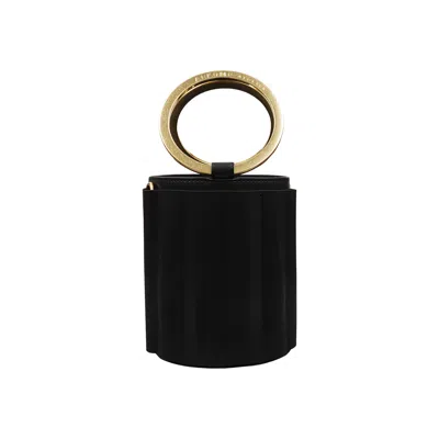 Alkeme Atelier Women's Water Metal Handle Small Bucket Bag - Black