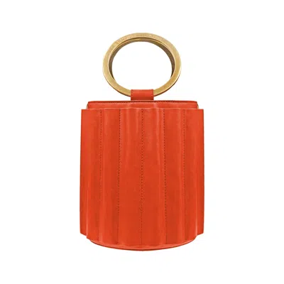 Alkeme Atelier Women's Yellow / Orange Water Metal Handle Bucket Bag - Orange In Burgundy