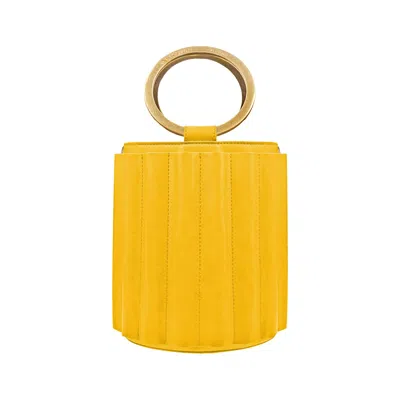Alkeme Atelier Women's Yellow / Orange Water Metal Handle Bucket Bag - Yellow