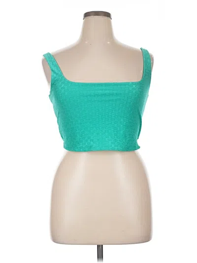Pre-owned All Access Tank Top Teal Square Neckline Tops