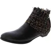 All Black 50/50 Ii Womens Pointed Toe Mixed Media Mid-calf Boots In Multi