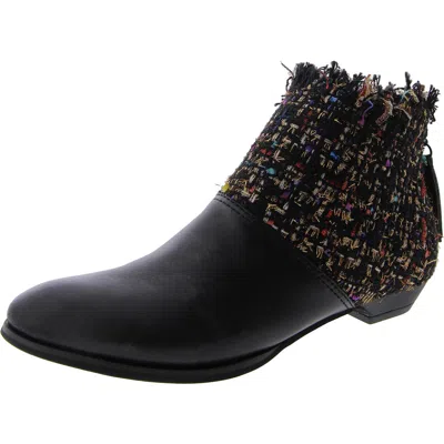 All Black 50/50 Ii Womens Pointed Toe Mixed Media Mid-calf Boots In Multi
