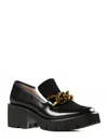 ALL BLACK CHUNK LINKS LADY LUGG LOAFER IN BLACK