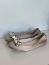 All Black Cluster Ballet Flat In Beige In Beige