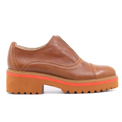 All Black Cowman Lugg Oxford In Brown In Orange