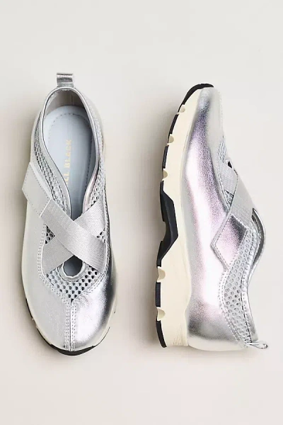 All Black Crisscross Slip-on Sneakers In Multi