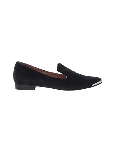 Pre-owned All Black Flats In Black