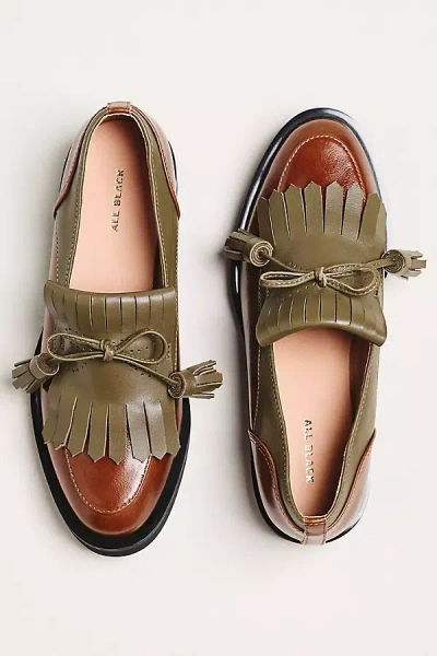 All Black Kitty Guy Loafers In Brown