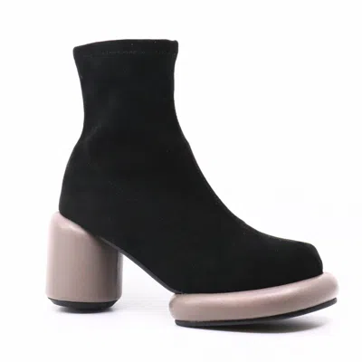 All Black Mod Stretch Bootie In Grey In Black