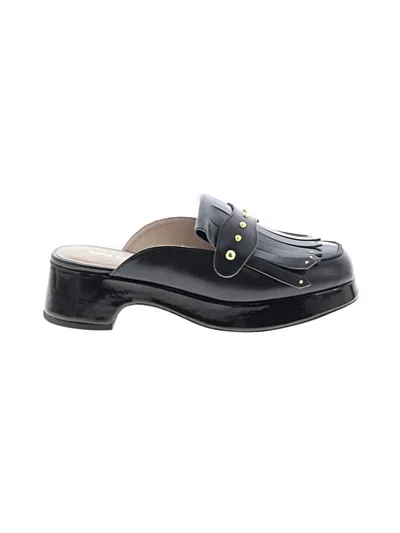 Pre-owned All Black Mule/clog In Black