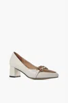 All Black Pt Links Pump Heels In White In White