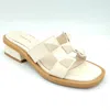 All Black Pyramid Stud Mule In White In White