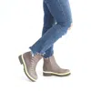 All Black Side Cord Bootie In Grey In Grey