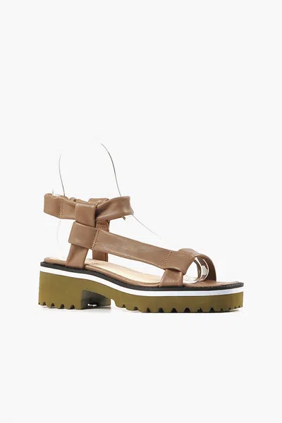 All Black T Lugg Sandal In Brown In Multi