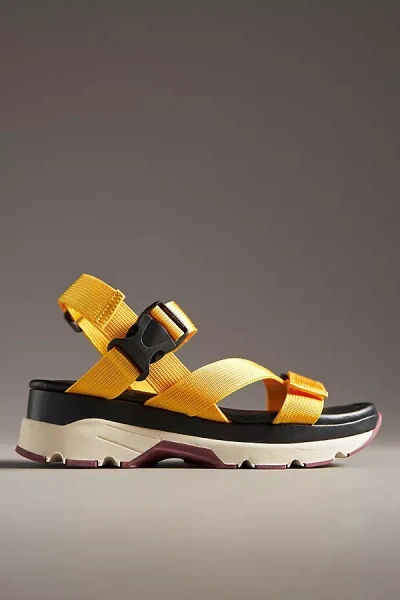 All Black Trekker 25 Sandals In Yellow