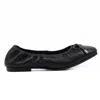 All Black Women's Ballet Flats In Black In Black