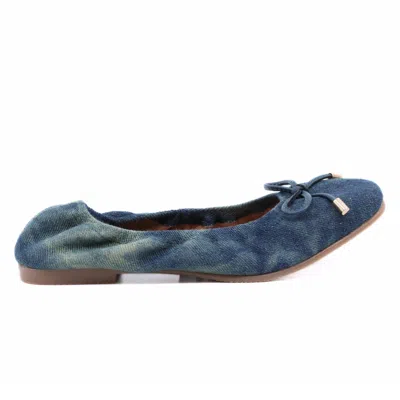 All Black Women's Ballet Flats In Denim In Blue