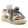 All Black Women's Bowlace Sandal In Ivory In Multi