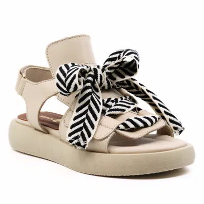 All Black Women's Bowlace Sandal In Ivory In Multi