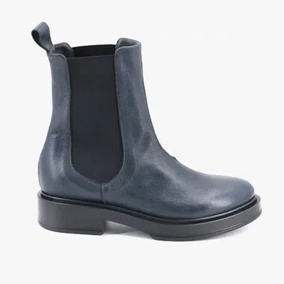 All Black Women Chelsea Chic Boots In Navy In Blue