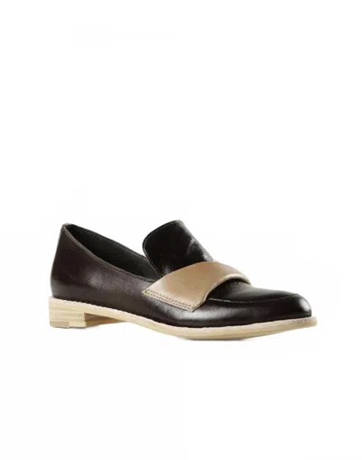 All Black Women's Flatsash Cowman Slip-on Loafers In Dark Brown & Nude In Black
