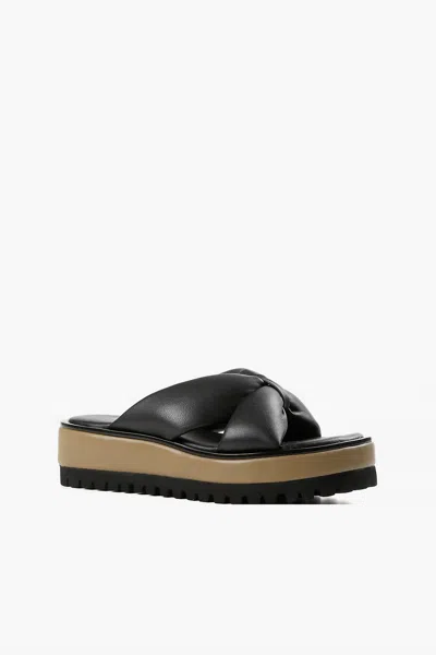 All Black Women's Geisha Sandals In Black/green In Multi