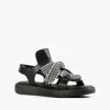 All Black Bowlace Sandals In Multi