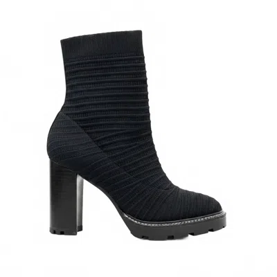 All Black Women's Knit Stretch Boot In Black