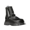 All Black Women's Lester Lugg Moto Boot In Black In Black