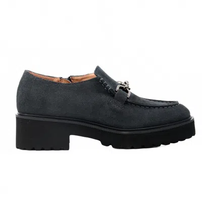 All Black Women's Link Loafer In Dark Grey In Black