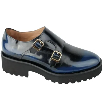 All Black Women's Lugg Monk Strap Shoes In Blue