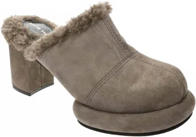 All Black Women's Mod Winter Mules In Taupe In Gray