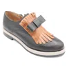 All Black Women Nu Kiltie Bow Oxford In Black/brown
